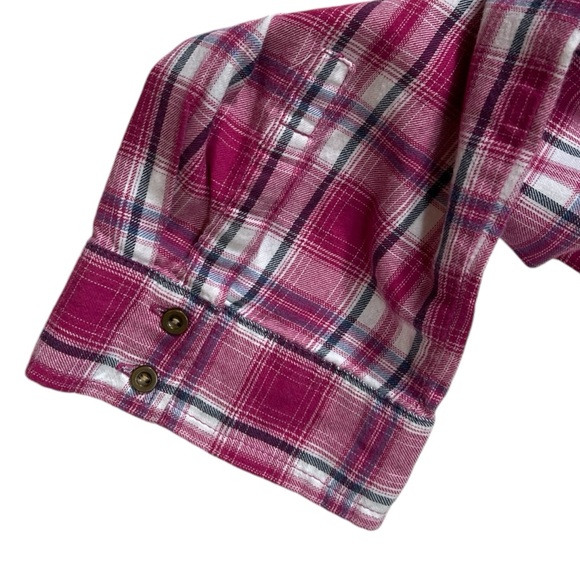Laura Scott Pink Plaid Flannel Button Down - Picture 6 of 11